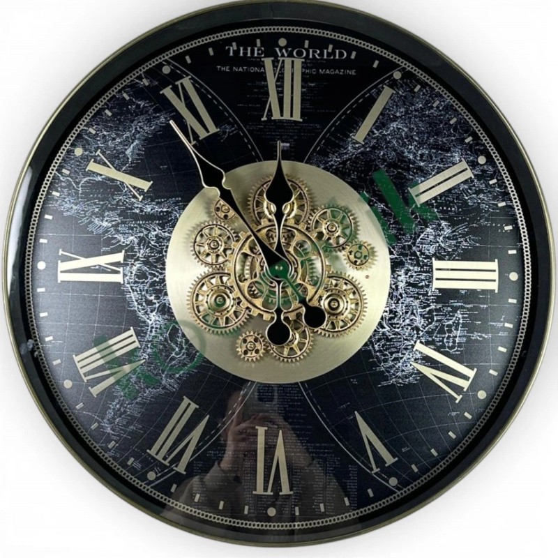 Earth Time 60 Cm Çarklı Saat